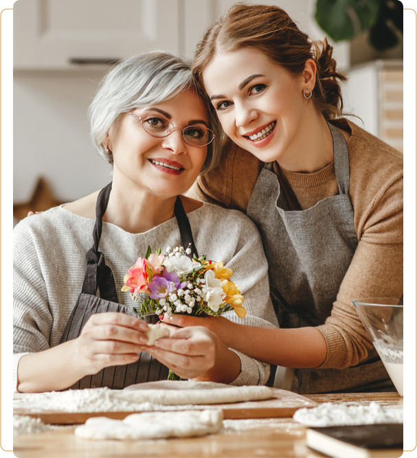 photo of mom and daughter